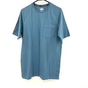 Dickies Size Medium Shirt Blue Temp‎ IQ Performance Cooling Pocket Tee Uniform